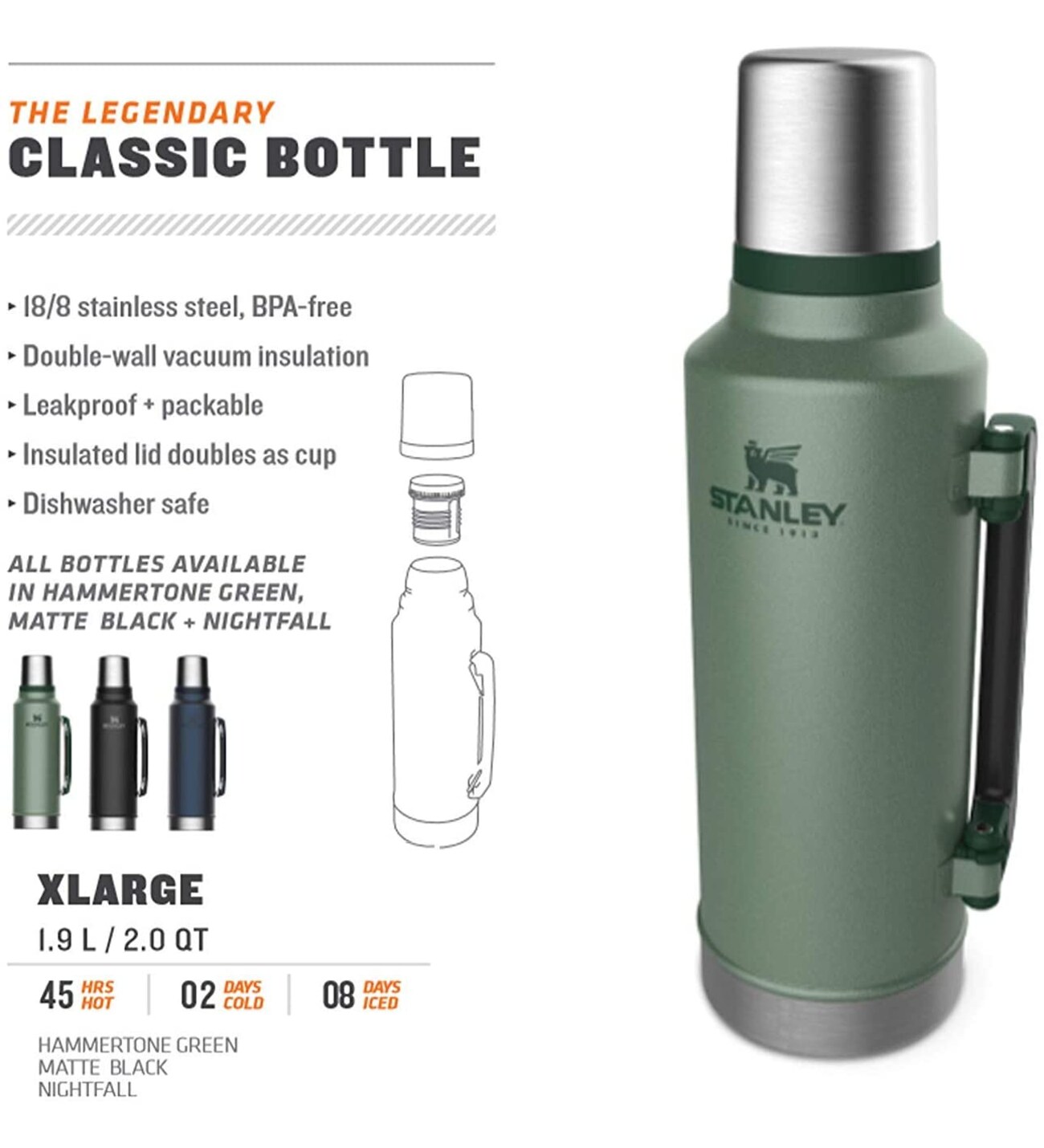فلاسک استنلی Classic Legendary Bottle 1.9L